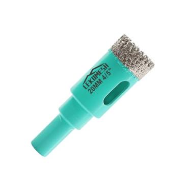 Imagem de Brocas de diamante – Cortador de serra com furo de azulejo de 4/5" (20 mm) com haste triangular para porcelana, cerâmica, mármore, granito, pedra quartzo, LEKOMESH