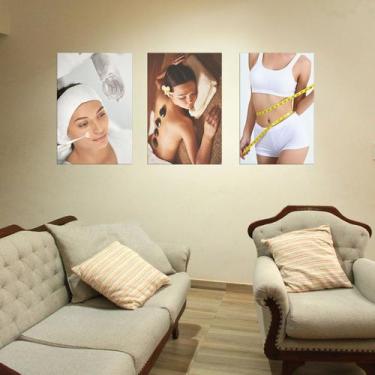 Imagem de Quadros Decorativos Beleza Feminina Massagem Estética Sala Escritório 
