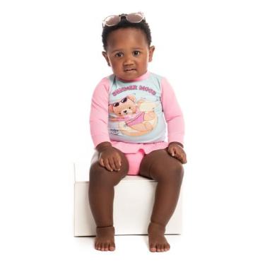 Imagem de Biquini Bebê Com Proteção Solar Permanente FPS50+ Roupa De Praia Baby 