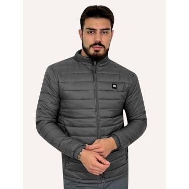 Imagem de Jaqueta King & Joe Masculina Nylon Puffer Gola Cinza-Masculino