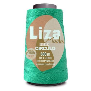 Imagem de Linha Liza Moda Grossa Fio Espessura n2 de 312 TEX Circulo 500 Metros 