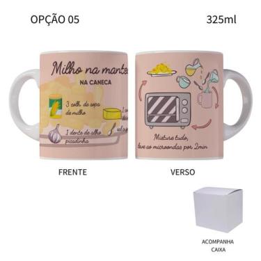 Imagem de Caneca 325ML Receitas na Caneca Cuscuz, Quentão, Arroz Doce - LARANJA 