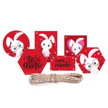 Imagem de Kit Fechamento Para Presente Amor de Coração - 13 Peças - Cromus Pásco