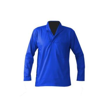 Imagem de Camisa Manga Longa Trabalho Com Bolso Confeccionada Em Brim - Maicol d