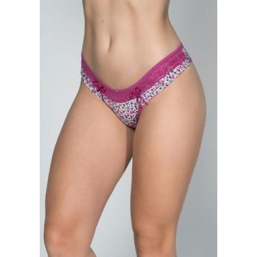 Imagem de Tanga Vekyo Luana Lingerie Em Microfibra Estampada, Sortido, Mulher, G
