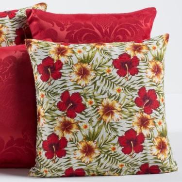 Imagem de Kit com 4 Almofadas Decorativas Estampada Lisa Sofá Sala - Angel Distr