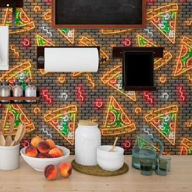 Imagem de Papel de Parede Adesivo Pizza Neon N013180 0,58x2,5M - Adesivo BR