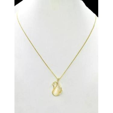 Imagem de Cordão Feminino 1mm Cisne - Banhado a Ouro 18k - ToJoia18k