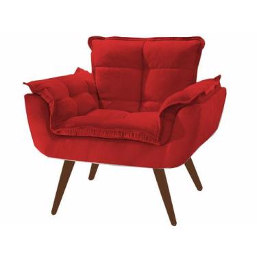 Imagem de Poltrona Opala Decorativa Sala - Parisi,  vermelho