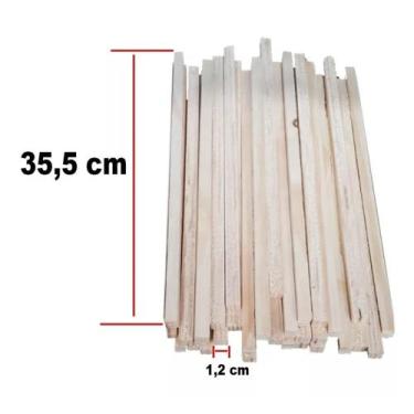 Imagem de 100 ripinhas de compensado para artesanato DIY - Anjho