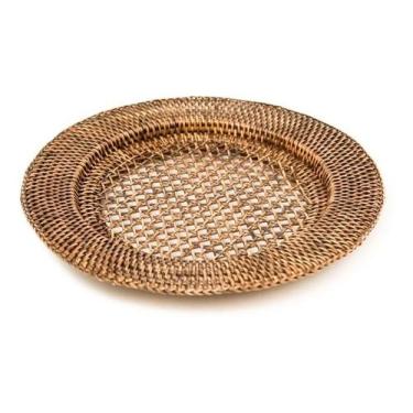 Imagem de Sousplat Decorativo Mesa Prato Grande 32cm Rattan - TR
