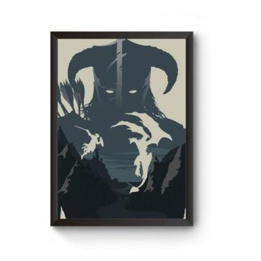 Imagem de Poster Moldurado Game Skyrin Quadro - Fanarte