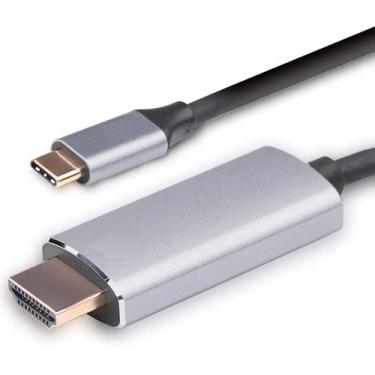Imagem de Cabo USB-C Para HDMI 4K 30Hz 2 Metros Thunderbolt 3 HDMI 4K - PONTO DO