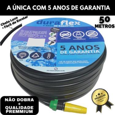 Imagem de Mangueira 50 Metros Chata Preta Luxo - Duraflex