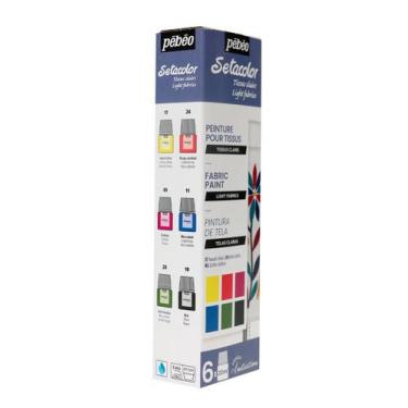 Imagem de Tinta Initia Setacolor Light Importada 6 Unidades Pebeo - Pébéo