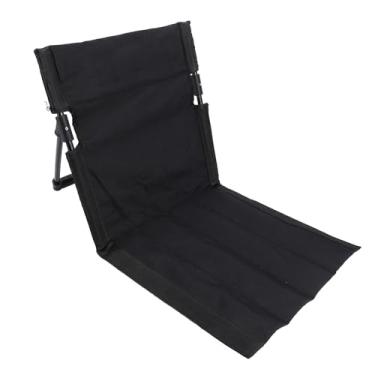 Imagem de Espreguiçadeira dobrável, cadeira de acampamento dobrável em tecido Oxford antiderrapante e resistente ao desgaste Cadeira de acampamento dobrável ultra leve e portátil (Preto)