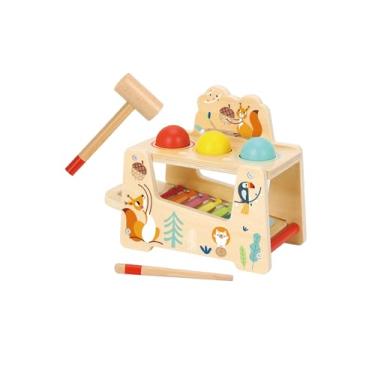 Imagem de Xilofone Divertido Bichos 7 Peças Madeira TF827, Tooky Toy