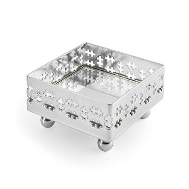 Imagem de St. James, Bandeja Quadrada Galeria Cross 8x8x3cm Fundo Espelho St. James