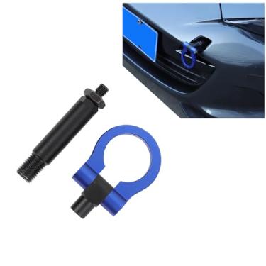 Imagem de CHEAYAR Gancho de reboque de para-choque dianteiro de carro estilo Track Racing compatível com Mazda MX-5 Miata 2016-2024 2025, anel de reboque dianteiro traseiro reajustado para carro acessórios de