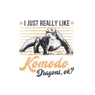 Imagem de Komodowaran Notizbuch: I Just really like Komodo Dragons Komodowaran / 6x9 Zoll / 120 karierte Seiten