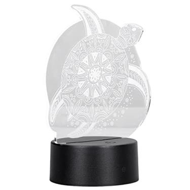 Imagem de Luz 3D da Tartaruga do Mar, Luz Noturna LED que Muda de Toque Em 7 Cores, Lâmpada Acrílica Alimentada por USB para Presente de Crianças Com Iluminação Suave