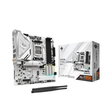 Imagem de ASRock Placa mãe B850M Steel Legend WiFi Micro-ATX AM5: Ryzen 9000/8000/7000, DDR5 8000+ OC, PCIe 5.0 x16, WiFi 7, 3X M.2 (1x Gen5), USB 3.2 Gen2 Type-C, BIOS Flashback