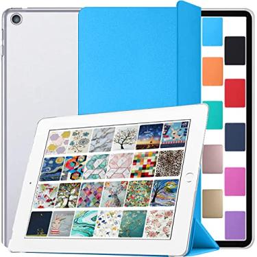 Imagem de DuraSafe Cases Capa para iPad Air 1ª geração 2013 9,7 polegadas [Air 1] MD785LL/A MD788LL/A MD786LL/A MD789LL/A MD787LL/A MD790LL/A com parte traseira rígida fosca translúcida - azul