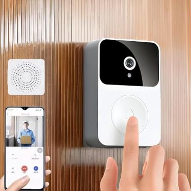 Imagem de Interfone Inteligente Wi-Fi Com Câmera HD, Áudio Bidirecional, Visão Noturna, Detecção De Movimento, Controle Pelo App, Armazenamento Em Nuvem, Segurança Para O Seu Lar, Marca VARENZIA