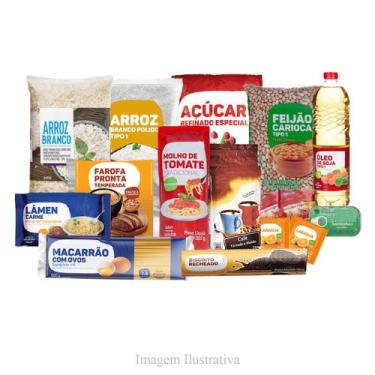 Imagem de Cesta Básica Completa Alimentos Essenciais - 16 Itens - São Rubens