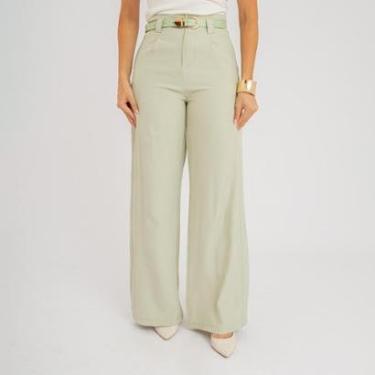 Imagem de Calça Susie Pantalona Com Cinto Feminina-Feminino