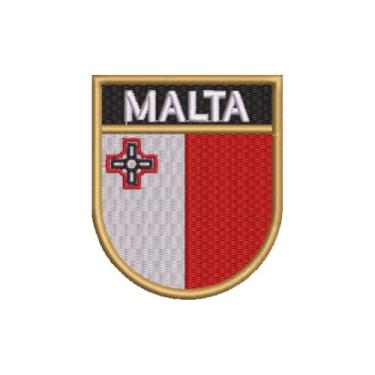 Imagem de BP0435E-001 Bandeira Malta Patch Bordado 6,8×8,0cm (D-Arquivo Matriz para bordar.)