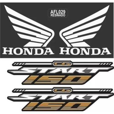 Imagem de Adesivo Faixa Lateral Resinado Cg Start 150 Dourado - Resitank