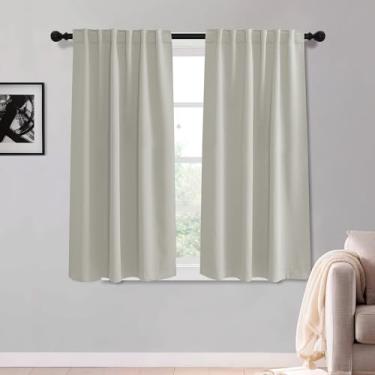 Imagem de KGORGE Cortinas blackout para quarto, isolamento térmico de privacidade, cortinas redutoras de ruído para quarto de crianças, sala de estar, escritório, capa de armário, L 132 x C 163 cm, natureza, 2