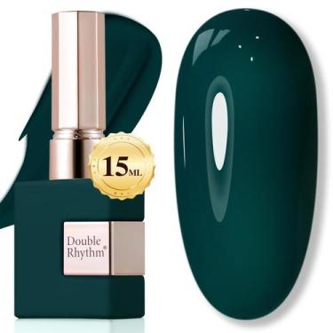 Imagem de Verniz em Gel Double Rhythm Pure Sheer - 15ml - Verde Escuro