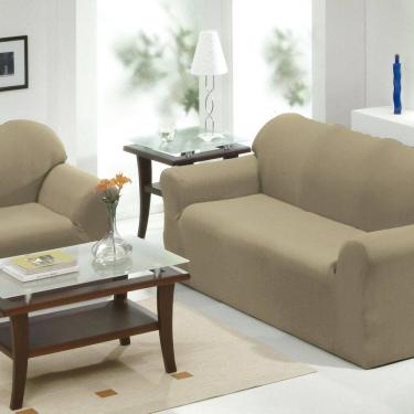 Imagem de Jogo 2 Capas de Sofá 2 e 3 Lugares Malha Gel 100% Poliéster