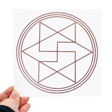 Imagem de Placa Grafico Anti Magia PVC 15x15cm - Radionica Radiestesia - Dhonell