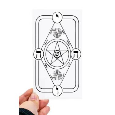 Imagem de Placa Grafico Escudo Mágico PVC 12x20cm - Radionica Radiestesia - Dhon