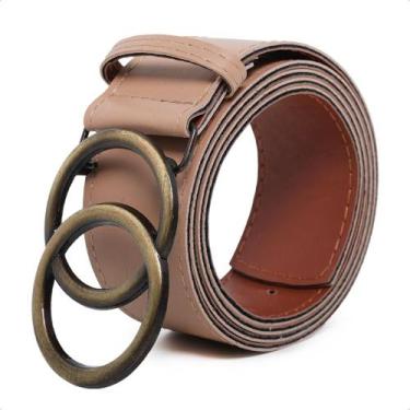 Imagem de Cinto Feminino Nude Argola Dupla Blogueira Tendência 2024 - Bless Aces