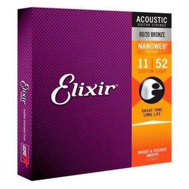 Imagem de Encordoamento corda elixir violao 011 bronze nanoweb 11027