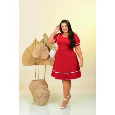 Imagem de Vestido Godê Midi Social Prinçesa Moda Evangélica Barato - Universo do