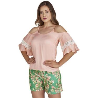 Imagem de Blusa Ciganinha Celestine Viscose Pêssego, GG