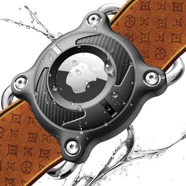 Imagem de Citymore Para suporte de coleira AirTag, à prova d'água IPX8, coleira para cachorro com suporte para airtag, suporte para airtag, compatível com Apple AirTags, serve para coleira de 3 cm de largura