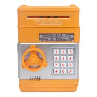 Imagem de Cofre Eletrônico Digital Infantil Puxa Nota Laranja XR011
