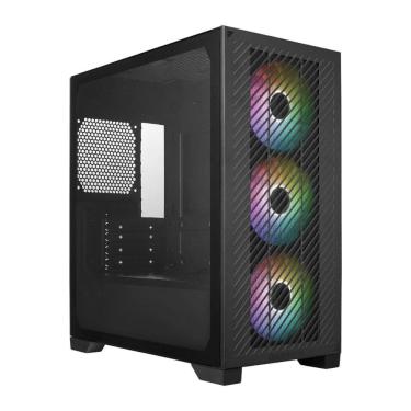 Imagem de Gabinete Cooler Master Elite 301 - Vidro Temperado - 3xFan 120mm - Mid-Tower - Preto - E301-KGNN-S00