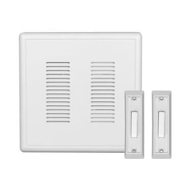 Imagem de Kit de campainhas elétricas PrimeChime Plus 2 - campainhas para casa - Inclui sinos selecionáveis - Botão básico, branco - Iluminação NICOR