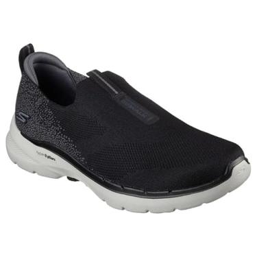 Imagem de Tênis Skechers Go Walk 6 Masculino, Preto/branco, 9