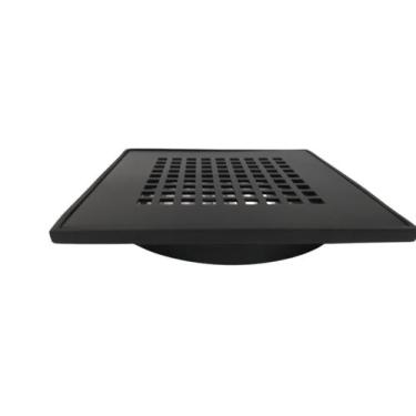Imagem de RALO INOX 304 2mm E BASE ALUMINIO SQUARE PRETO 15X15 - MONTAL SAFE