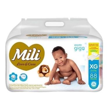 Imagem de Fralda Mili Love E Care Xb Grátis Trocador Com 88 Unidades