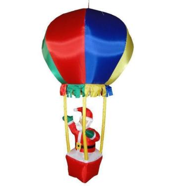 Imagem de Balão Inflável Natalino Com Papai Noel Motor 127V 170x90cm -saldão