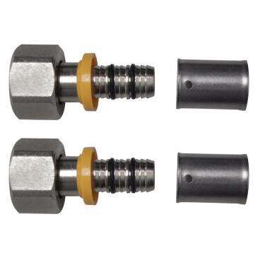 Imagem de Kit 2 Conexão Rosca Móvel 1/2'' Gás 16Mm Pex Multicamadas